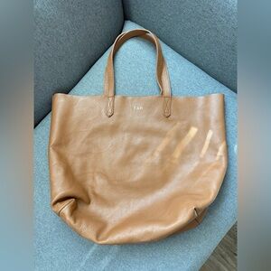 Cuyana Brown Classic Easy  Leather Tote Bag